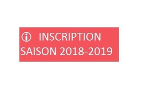 Inscription saison 2018-2019