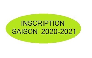 Inscription saison 2020-2021