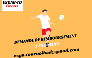Remboursements tournois 2025-2026