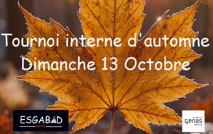 Tournoi interne d'automne