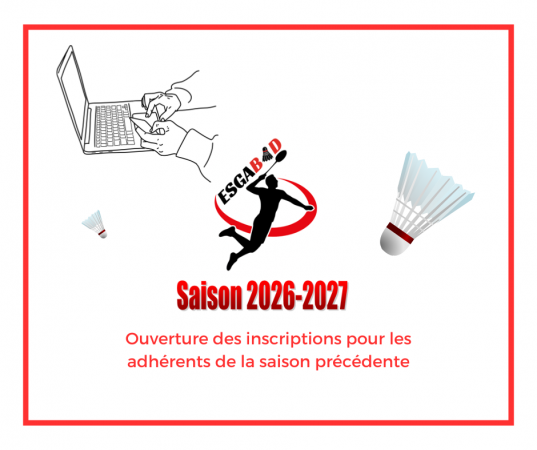 Inscription saison 2026-2027