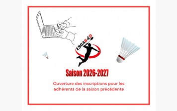 Inscription saison 2026-2027