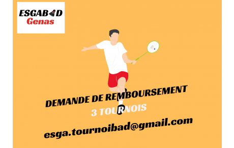 Remboursements tournois 2025-2026